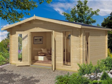 Apex 45mm Log Cabin 550 - Double Glazed, FSC® Certified