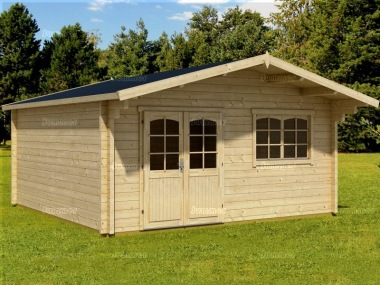 Apex Double Door 70mm Log Cabin 98 - Double Glazed, FSC® Certified