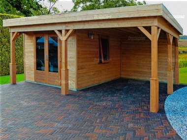 Gazebo 401 - With Integral Summerhouse, EPDM Roof Gazebo 401 - With Integral Summerhouse, EPDM Roof