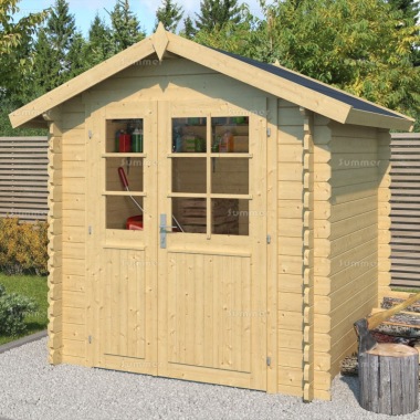 28mm Log Cabin Shed 645 - Double Door, PEFC Certified