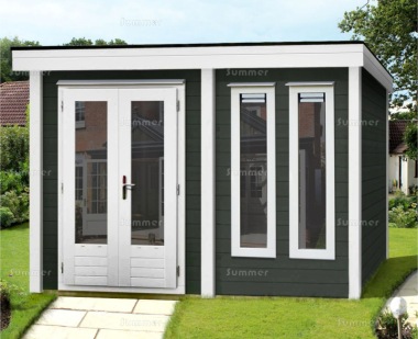 Double Door 28mm Log Cabin 224 - Double Glazed, EPDM Roof Double Door 28mm Log Cabin 224 - Double Glazed, EPDM Roof