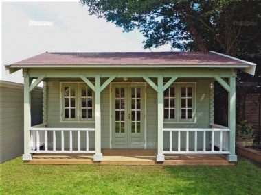 Side Door Apex Log Cabin 293 - Bespoke, Double Glazed