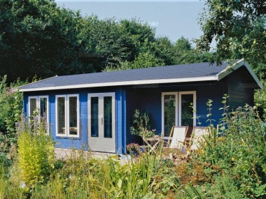 Side Door Apex Log Cabin 296 - Integral Porch, Felt Tiles