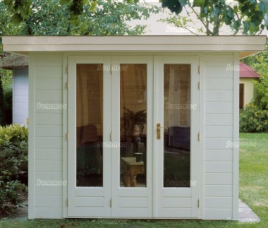 Folding Door Pent Roof Log Cabin 302