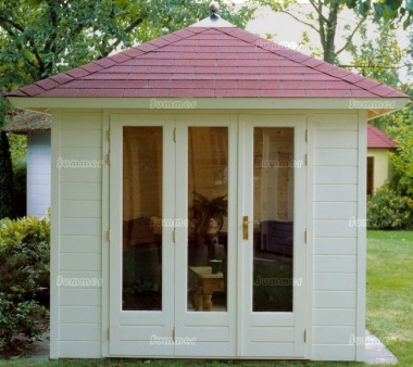 Hipped Roof Folding Door Log Cabin 308 - Bespoke Hipped Roof Folding Door Log Cabin 308 - Bespoke