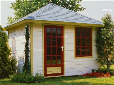 Hipped Roof Single Door Log Cabin 310 - Bespoke