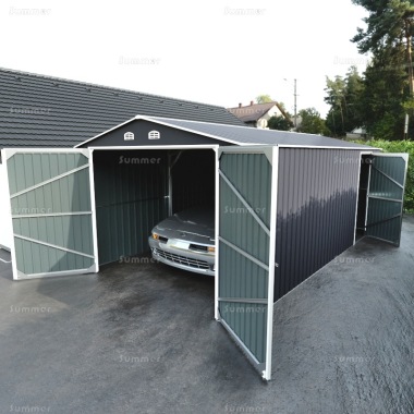 Apex Metal Garage 488 - Double Door, Galvanized Steel