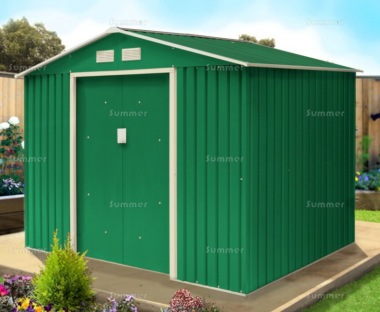 Apex Metal Shed 375 - Double Door, Galvanized Steel