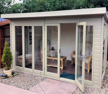 Pent Summerhouse 54 - Low Level Glazing, Double Glazed