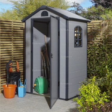 Steel Framed Plastic Shed 542 - Choice of 2 Colours, Polypropylene Panels