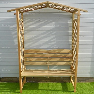 Arbour 051 - Light Brown Finish, Diamond Trellis