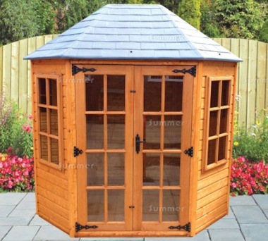 Georgian Octagonal Summerhouse 154 - Slate Effect Roof