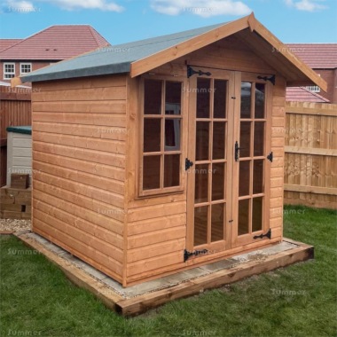 Georgian Apex Summerhouse 183 - Shiplap, Double Door