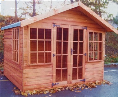 Georgian Apex Summerhouse 188 - Shiplap, Double Door