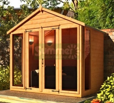 Apex Summerhouse 386 - Low Level Glazing, Double Door