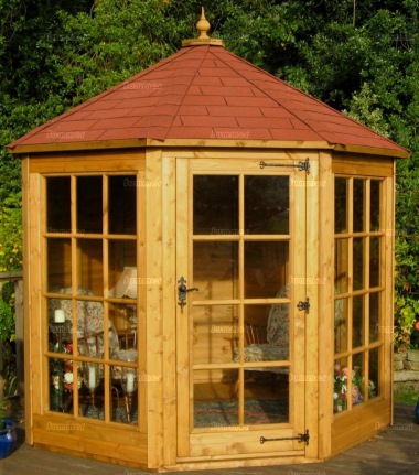 Georgian Octagonal Summerhouse 169 - Low Level Glazing, Fitted Free