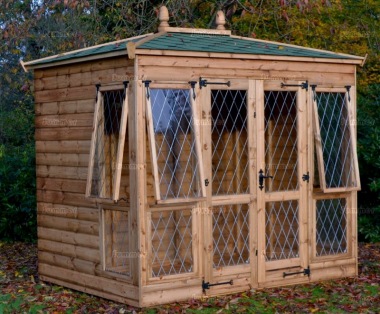 Hipped Summerhouse 913 - Leaded Glazing, Double Door