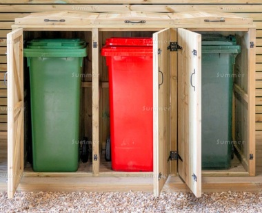 Pressure Treated Wheelie Bin Store 721 - 140L, 180L, 240L, FSC® Certified