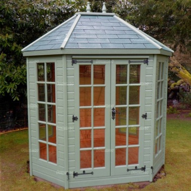 Georgian Octagonal Summerhouse 22 - Double Door, Fitted Free