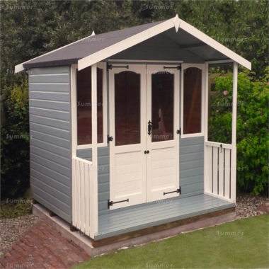 Apex Summerhouse 422 - Verandah, Painted, Double Door, Fitted Free