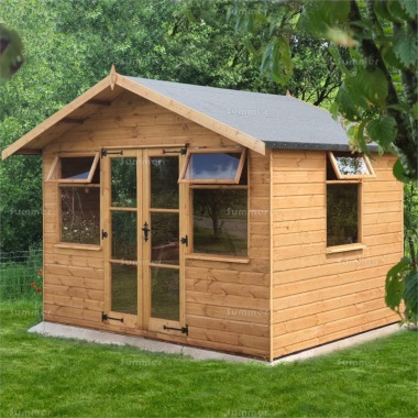 Apex Summerhouse 48 - Shiplap, Double Door, Fitted Free Apex Summerhouse 48 - Shiplap, Double Door, Fitted Free