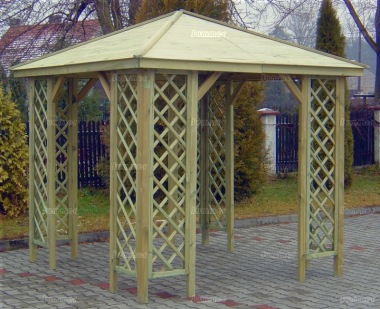 Gazebo 220 - Hipped, Pressure Treated, Trellis