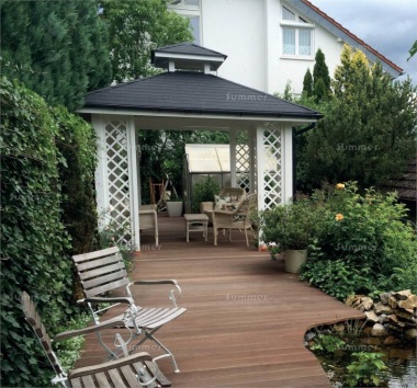 Wooden Gazebo 299 - Hipped Roof, Trellis Wooden Gazebo 299 - Hipped Roof, Trellis