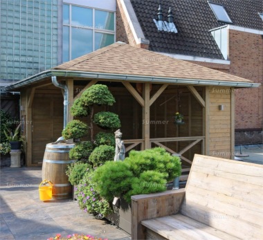 Wooden Gazebo 303 - Integrated Storage and Shelves Wooden Gazebo 303 - Integrated Storage and Shelves