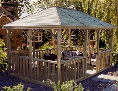 Hipped Roof Wooden Gazebo 92 - Pressure Treated