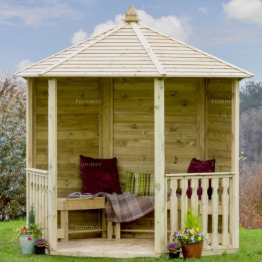 Gazebo 957 - Pressure Treated, Slatted Roof, FSC® Certified