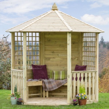 Gazebo 959 - Pressure Treated, Slatted Roof, FSC® Certified