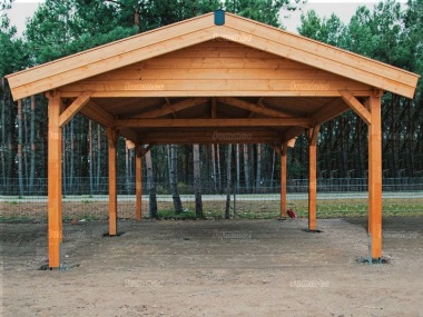 Wooden Gazebo 277 - Apex Roof, Felt Tiles