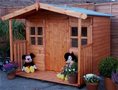 Verandah Playhouse 11 - Shiplap, Joinery Door, Fitted Free