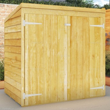 Pent Small Storage Shed 276 - Overlap, Double Door