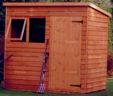 Overlap Pent Shed 078 - Glass, Boarded Floor and Roof