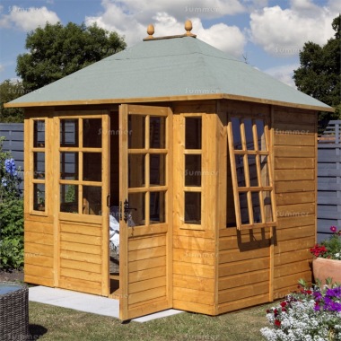 Hipped Summerhouse 271 - Double Doors, FSC® Certified