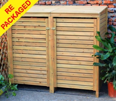 Repackaged Wheelie Bin Store 149 - Wooden Slatted Repackaged Wheelie Bin Store 149 - Wooden Slatted